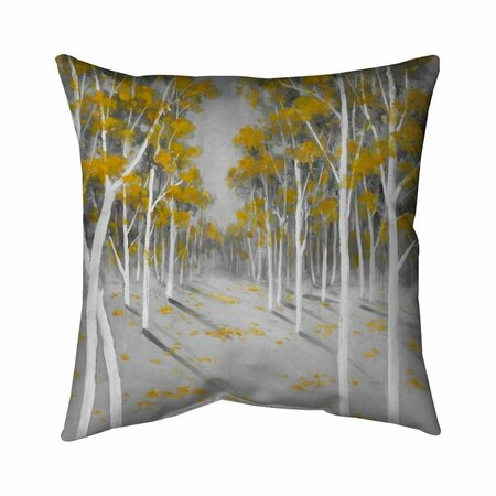 BEGIN HOME DECOR 26 x 26 in. Yellow Birch Forest-Double Sided Print Indoor Pillow 5541-2626-LA44